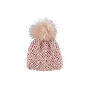 Kepurė su bumbulu ACCES šviesiai rožinė