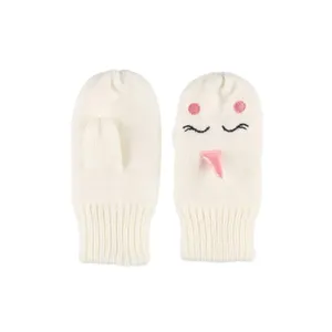 Kumštinės pirštinės ACCES Animals vaikams, baltos