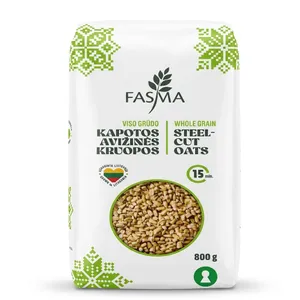 Viso grūdo kapotos avižinės kruopos FASMA, 800 g
