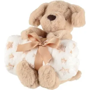 Žaislas meškiukas su užklotu 4LIVING Teddybear, 75x100cm