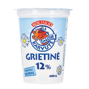Grietinė ŽALOJI KARVUTĖ, 12% rieb., 400 g