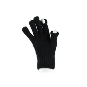 Megztos moteriškos pirštinės ACCES, juodos spalvos