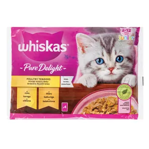 Ėdalas su paukštiena WHISKAS JUNIOR, 4x85 g
