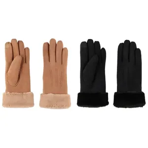 Pirštinės ACCES Chamois, rudos spalvos