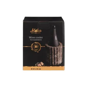 Vyno ar šampano šaldymo talpa MAKU marble, 14x16 cm, ruda