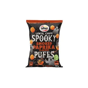Raudonųjų lęšių traškučiai rūkytos paprikos skonio Spooky