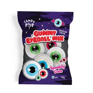 Guminukai su įdaru CANDY POP GUMMY EYEBALL MIX, 72g