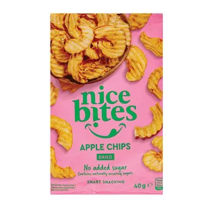 Džiovintų obuolių traškučiai NICE BITES, 40 g