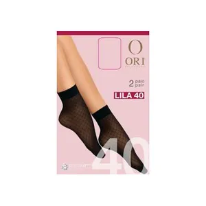 Kojinaitės ORI LILA, 40 DEN NERO,  one size, 2 poros