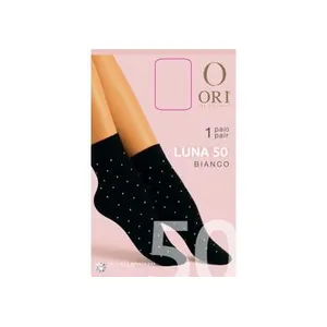Kojinaitės ORI LUNA, 50 DEN, NERO, WHITE  SPOTS, ONE SIZE