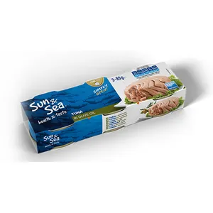 Tuno gabaliukai alyvuogių aliejuje SUN&SEA, 3x80g