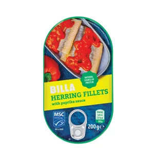 Silkės filė su paprikos kremu BILLA, 200 g