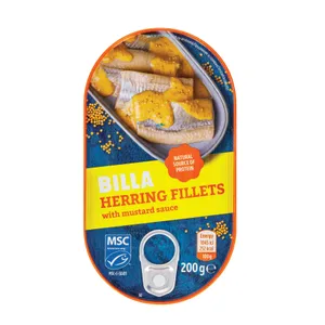 Silkės filė su garstyčiu kremu BILLA, 200 g