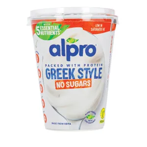 Alpro fermentuotas sojos produktas, graikiško stiliaus, natūralaus skonio, 400 g.