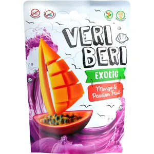 Vaisinės mangų ir pasiflorų juostelės su kokosu VERI BERI Exotic, 50 g