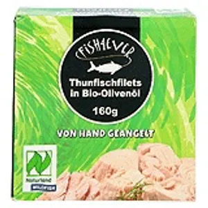 Dryžuotojo tuno filė ekologiškame alyvuogių aliejuje FISH4EVER, 160 g