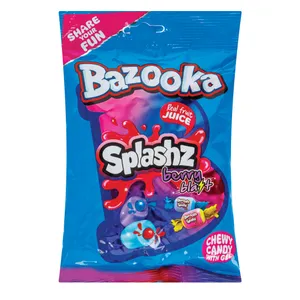 Kramtimieji saldainiai BAZOOKA SPLASHZ BERRY BLAST, 120 g