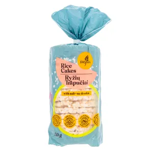 Ryžių trapučiai su druska FASMA, 130 g