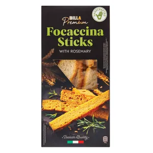 Duonos lazdelės su rozmarinu BILLA PREMIUM FOCACCINA, 100 g