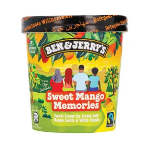 BEN&JERRY'S grietininiai ledai su mangų įdaru ir vanilės skonio gabaliukais 465 ml