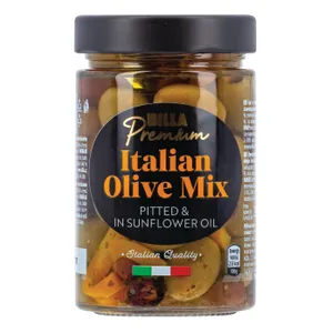 Itališkų alyvuogių mišinys saulėgrąžų aliejuje BILLA PREMIUM, 290 g