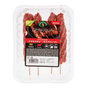 Atšaldyti jautienos kebabų iešmeliai GRYNUOLIAI, 260 g