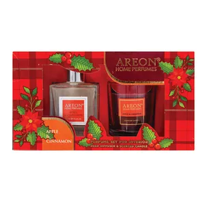 Rinkinys Kvapas 150 ml+žvakė Apple & Cinnamon
