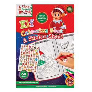 Elfo spalvinimo knyga su lipdukais ELVES BEHAVIN'Badly