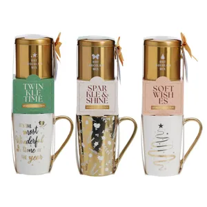 Dovanų rinkinys puodelis, sausainiai, karštas šokoladas