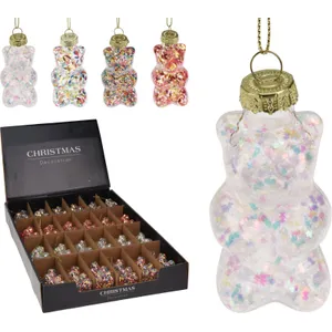 Kalėdinė pakabinama dekoracija meškiukas  party, 36 X 35 X 71 mm,