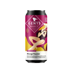Genys HARD alkoholinė kombucha Mango Passion 5% 0,44L