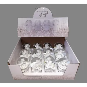 Stiklinis vandens burbulas angelas