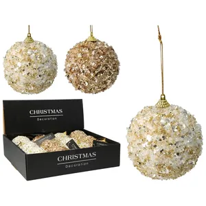 Eglutės žaisliukas burbulas 80 mm, 2 rūšių