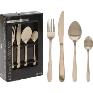 Įrankių rinkinys, nerūdijantis plienas,  auksinės spalvos, 16 vnt