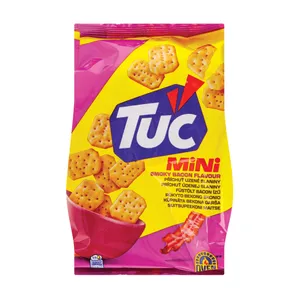 Rūkyto bekono skonio krekeriai TUC, 100g