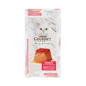 GOURMET REVELATIONS visavertis ėdalas suaugusioms katėms su lašišomis putėsiai 2x57g 