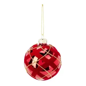 Eglutės žaislas burbulas raudonas