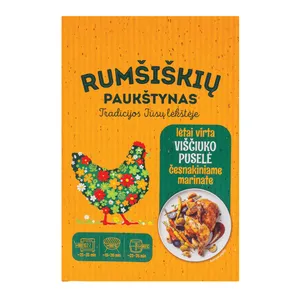 Lėtai virta viščiuko broilerio puselė česnakiniame marinate Rumšiškių paukštynas