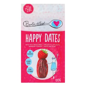 Datulės su liofilizuotų aviečių milteliais 100g