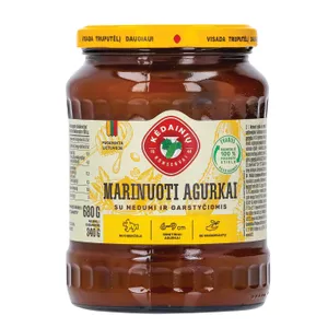 KĖDAINIŲ marinuoti agurkai su medumi ir garstyčiomis, 340 g