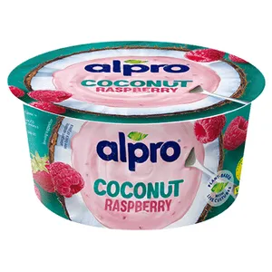 Alpro fermentuotas kokosų produktas su avietėmis, 120 g.