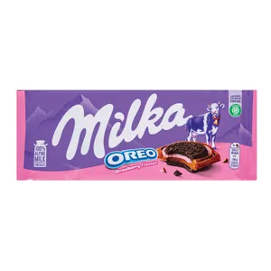 Šokoladas Milka Oreo Sandwich strawberry, 92g