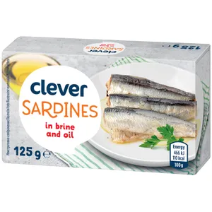Sardinės sūryme su augaliniu aliejumi CLEVER, 125 g