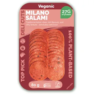 Augalinės kilmės dešra SALAMI MILANO, 80 g