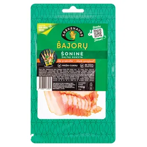 Šaltai rūkyta Bajorų šoninė pjaustyta griežinėliais dujose 110g
