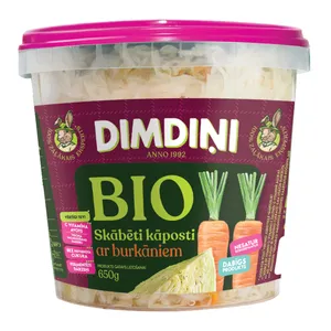 BIO Rauginti kopūstai su morkomis, 650 g