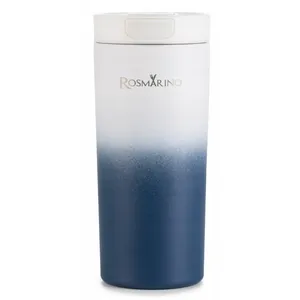 Termo kavos puodelis ROSMARINO Ombre, mėlynas, 500 ml