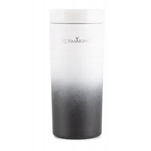 Termo kavos puodelis ROSMARINO Ombre, pilkas, 500 ml