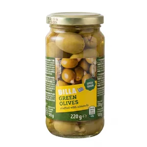 Žaliosios alyvuogės įdarytos migdolais BILLA PREMIUM, 220 g