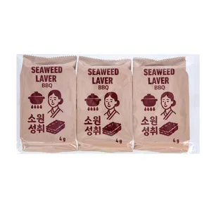 Jūros dumblių užkandis su barbekiu skonio prieskoniais WISH COME TRUE BBQ, 3x4 g.